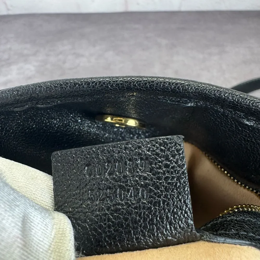 Gucci Sakai Calfskin Horsebit 1955 Cinch Top Messenger Bag Black - Picture 14 of 16
